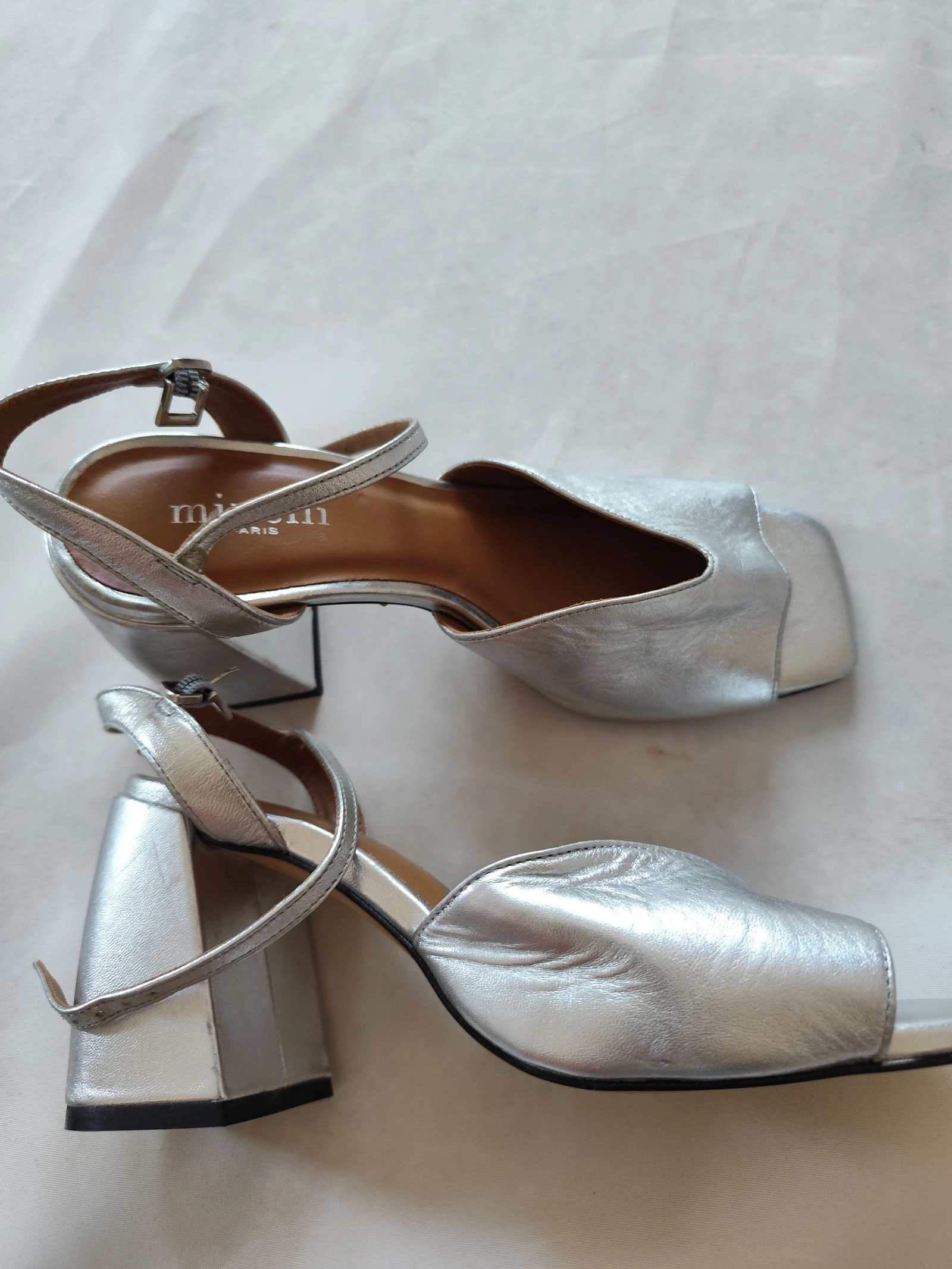 Sandales à talons Minelli femme taille 36 argenté 